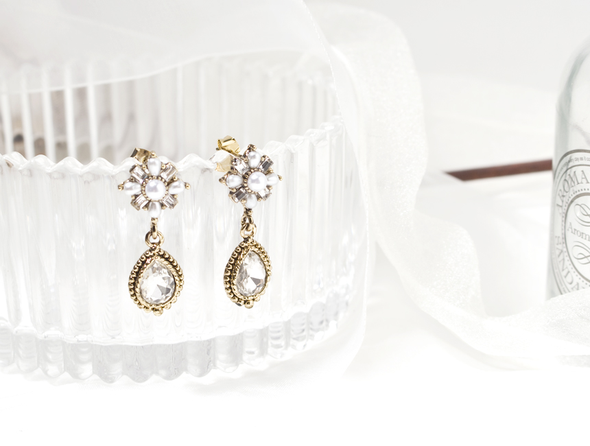 Glam Jewel Bold Drop Earrings Antique Winter Party