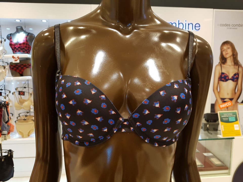 Black Flower Bra Set _CDABRH13BK, CDABPH13BK