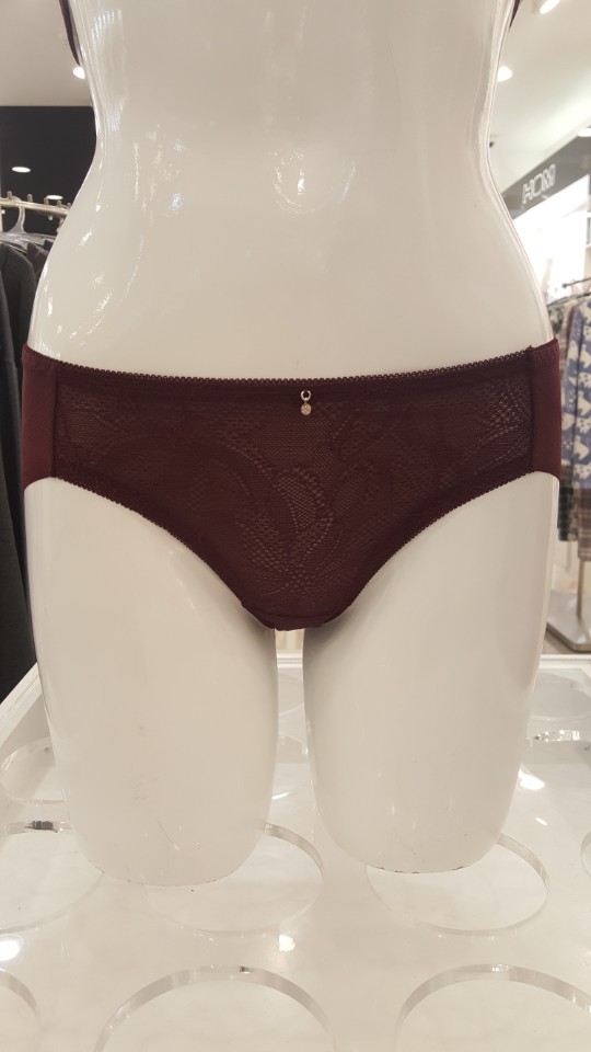 Triumph wine color pan bread bra panties set TWB04