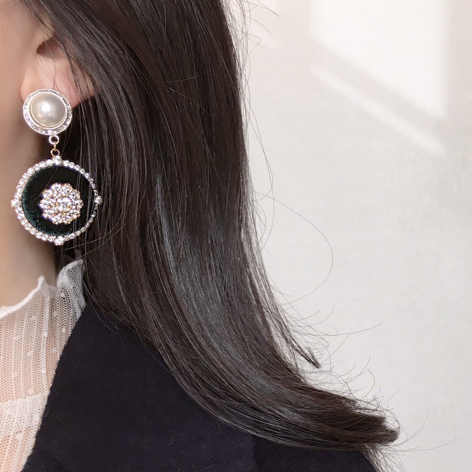 High Quality Party Cubic Bold Drop Earrings 2color