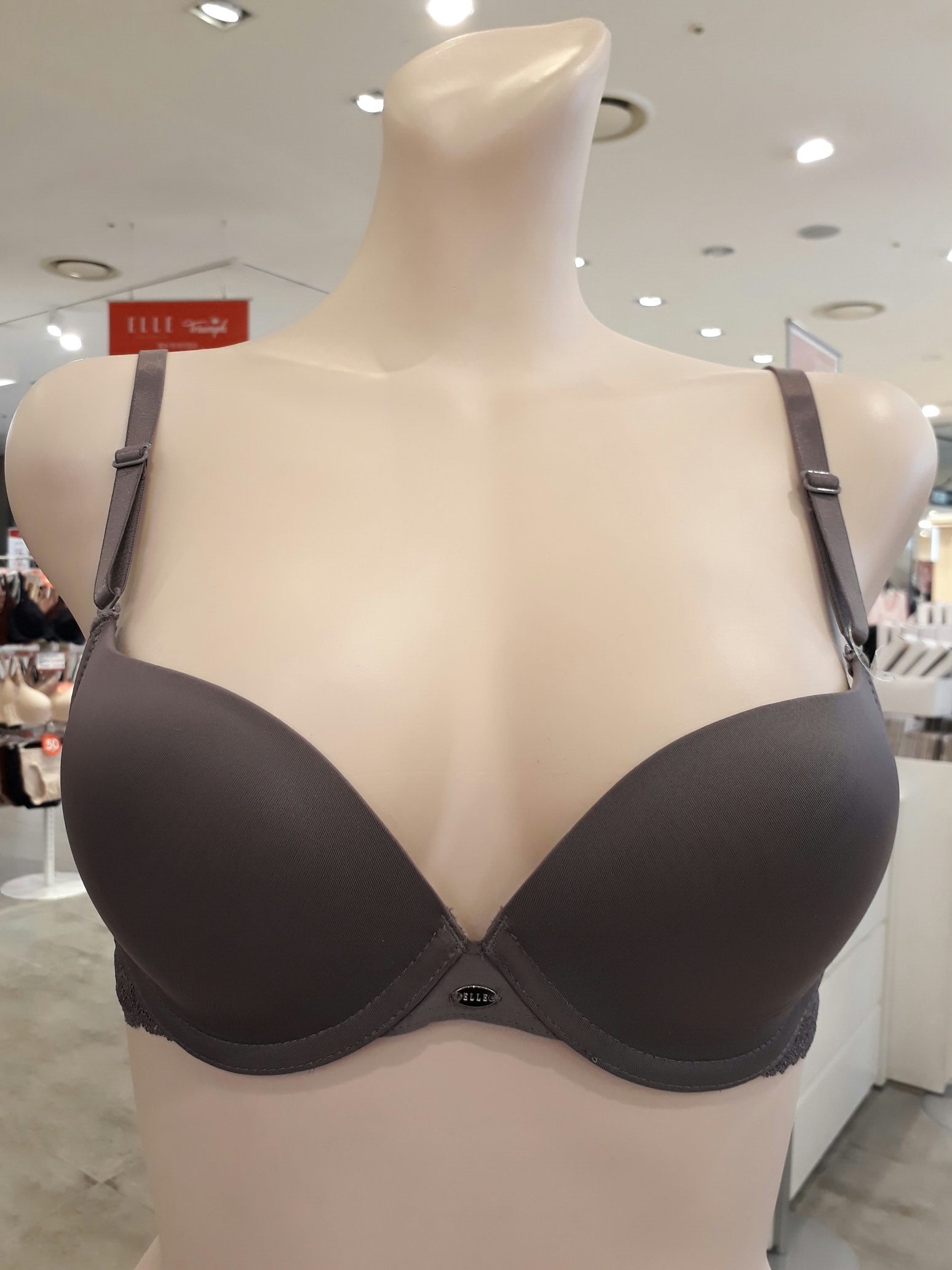 Elle - Charcoal Simple Bra EPB2917