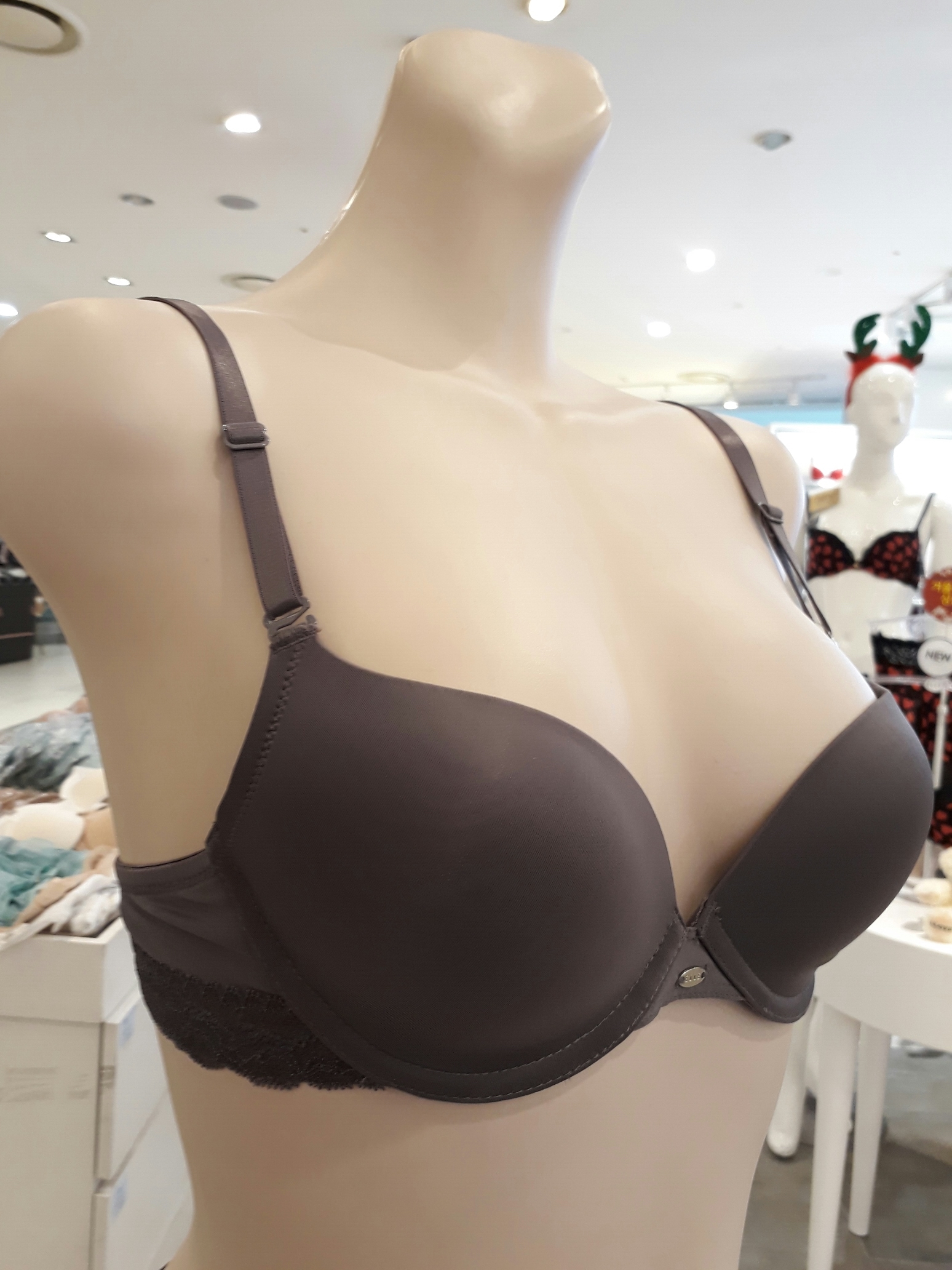 Elle - Charcoal Simple Bra EPB2917