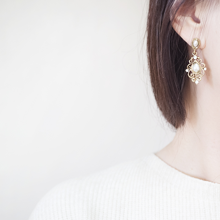 Glam Jewel Bold Drop Earrings Antique Winter Party