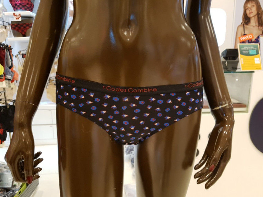 Black Flower Women Panties _CDABPH13BK