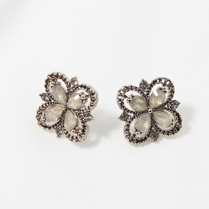 Glam Jewel Bold Drop Earrings Antique Winter Party