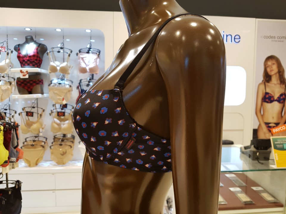 Black Flower Bra Set _CDABRH13BK, CDABPH13BK