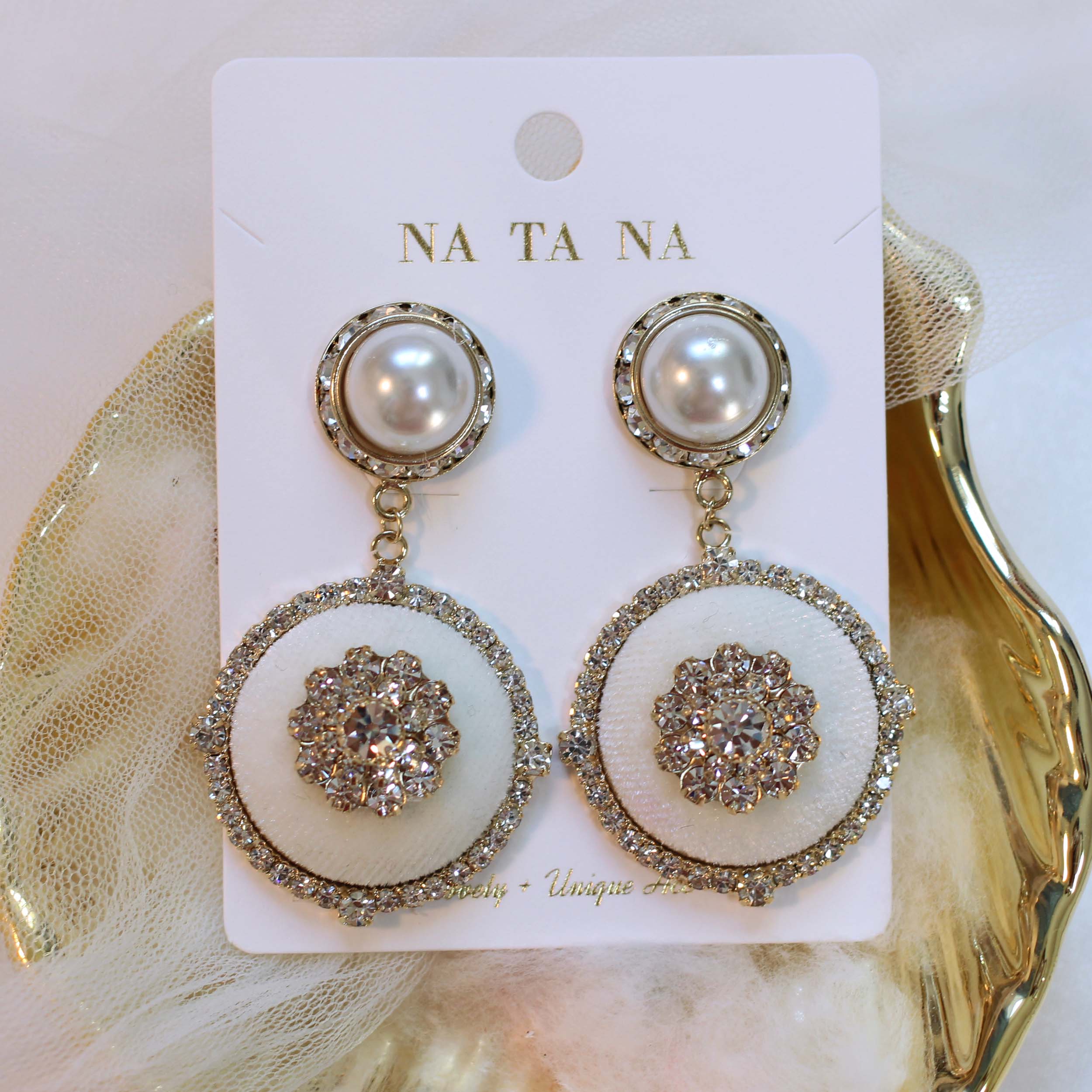 High Quality Party Cubic Bold Drop Earrings 2color