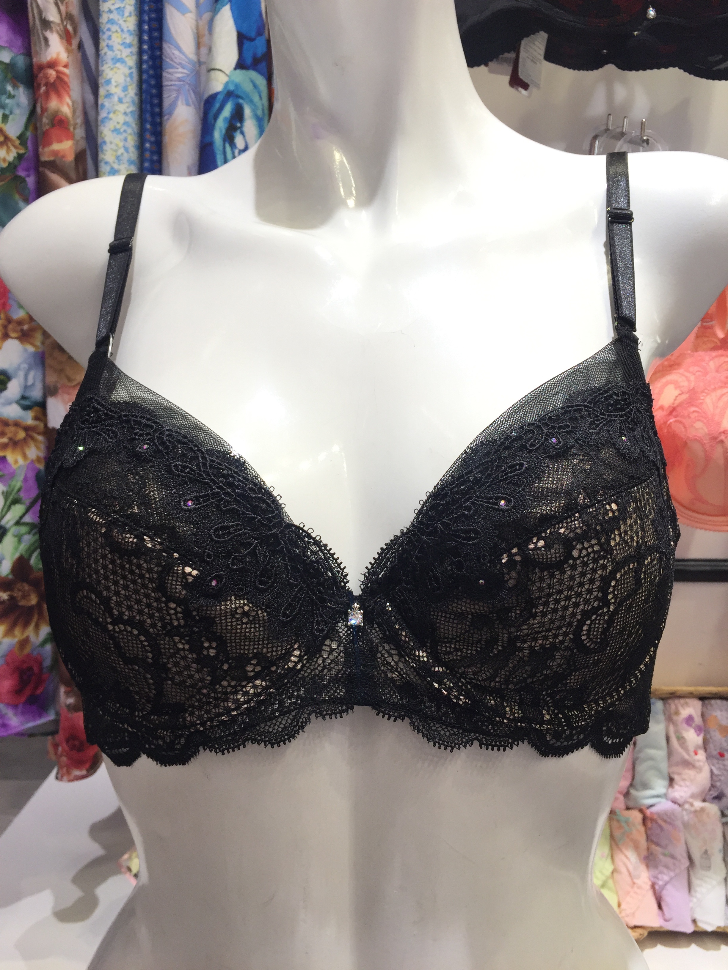 Shining See-through Full Cup Bra A ~ D Cup VBRZ006
