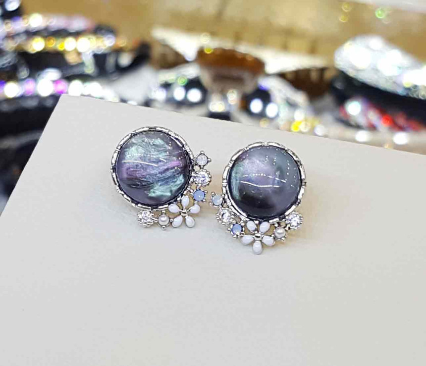 Boreal Gray Earrings Earrings Silver Earrings SPE3