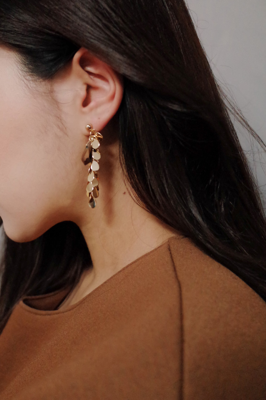 NO.67 Eve Chalang Brown Glass Drop Earrings Stylis