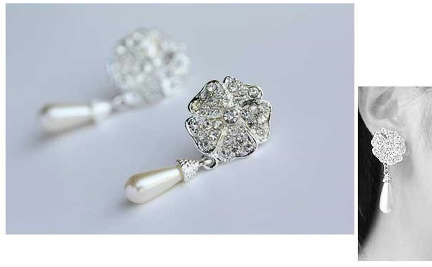 Drop Earrings Women 20s Crystal Accessory Store Je