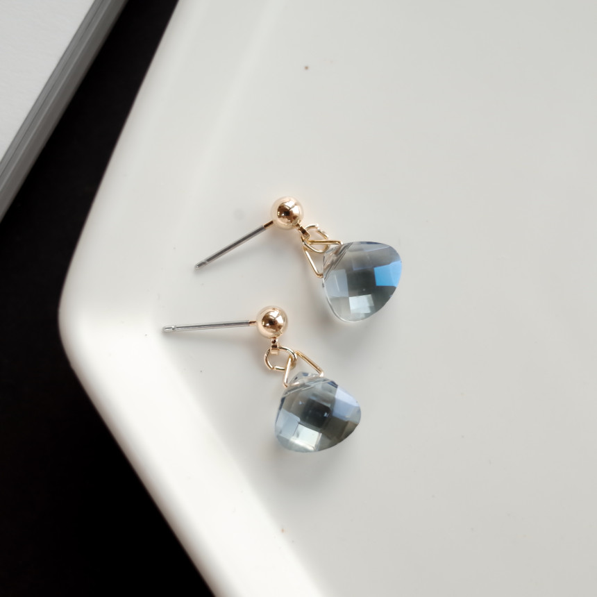 NO.66 Mini Swan Cutting Swarovski Earrings Stylish