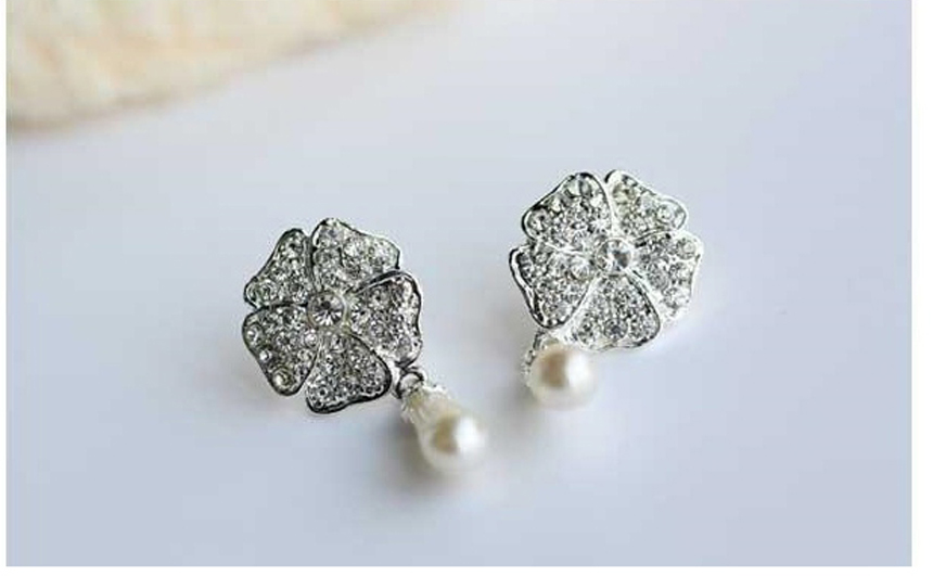 Drop Earrings Women 20s Crystal Accessory Store Je