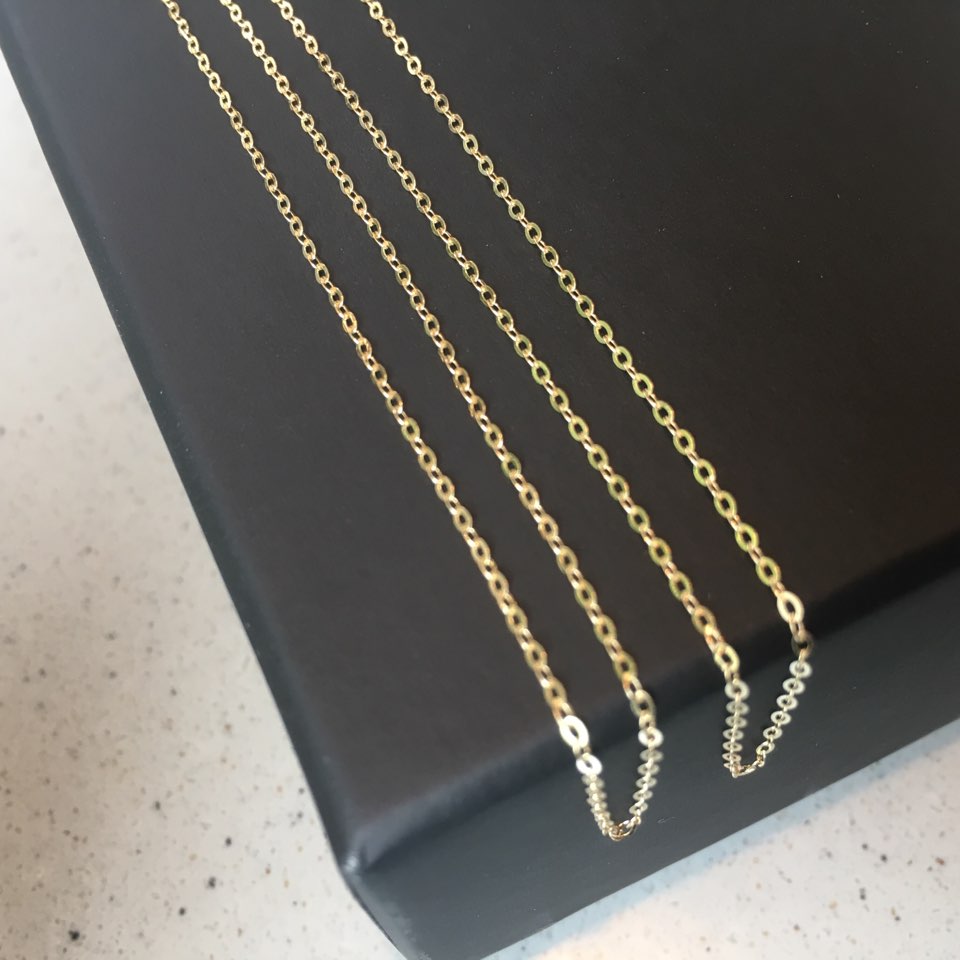 14k Long Necklace Only chain 60cm Women's Gold 