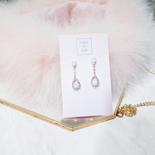 May Eye cubic drop earrings