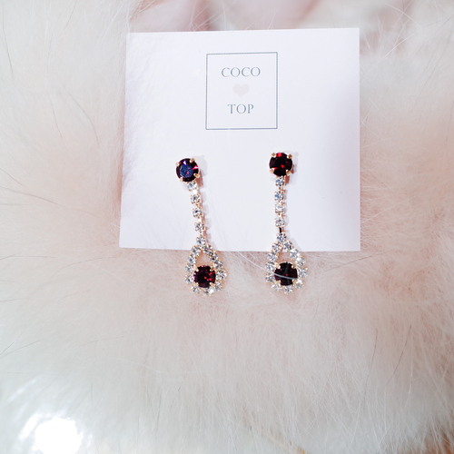 May Eye cubic drop earrings