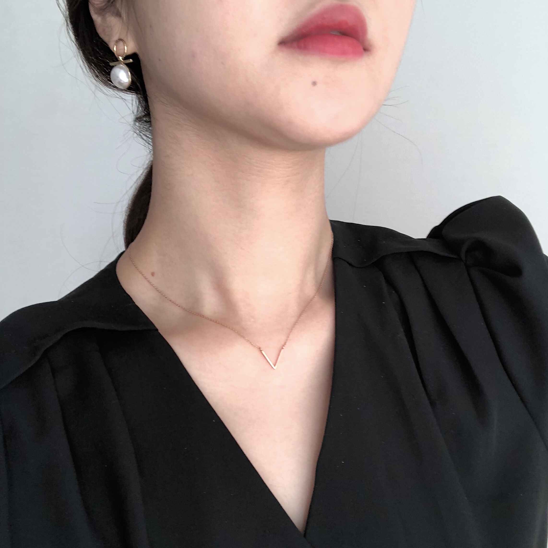 mood mud unbalanced earrings bold gold silver pear
