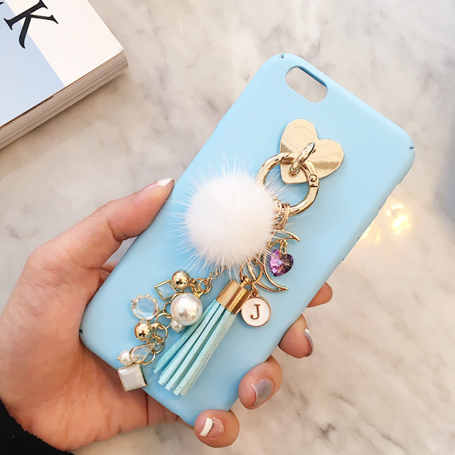 <b><p>Galaxy Note Pom foam Initi Keyring Tassel</p></b><b><p>ギャラクシーノート8ポンポンがイニシャルキーリングタッセルケースiPhone 8のガールフレンドの贈</p></b><br /><br /><p align='center'>