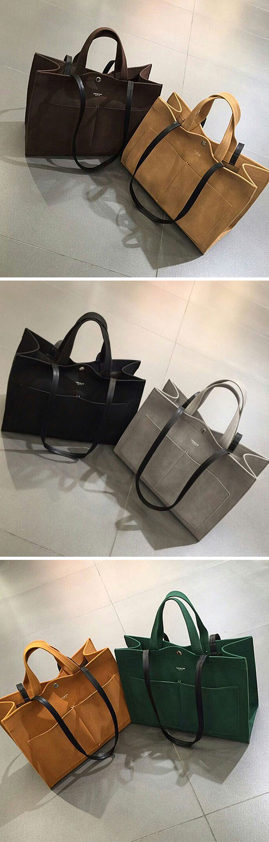 <b><p>Suede Pocket Shopper Bag Tumbl Dia Tote ulr</p></b><b><p>スエードポケットショーポベクタンブラーおむつバッグトートバッグショルダーバッグ大学生30代の女性カジ</p></b><br /><br /><p align='center'>