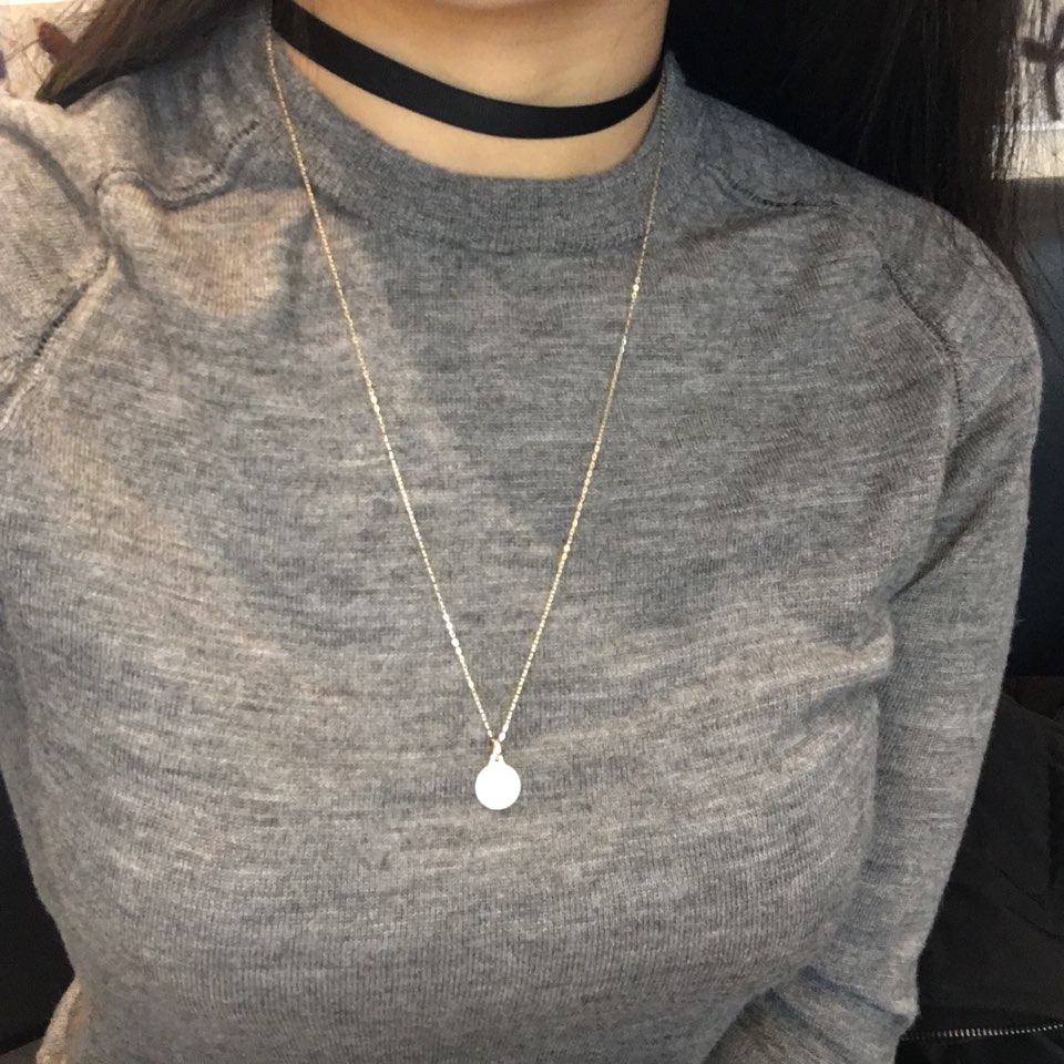 14k Long Necklace Only chain 60cm Women's Gold 