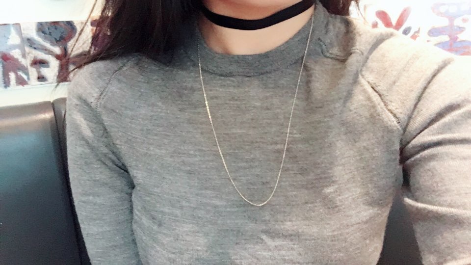 14k Long Necklace Only chain 60cm Women's Gold 