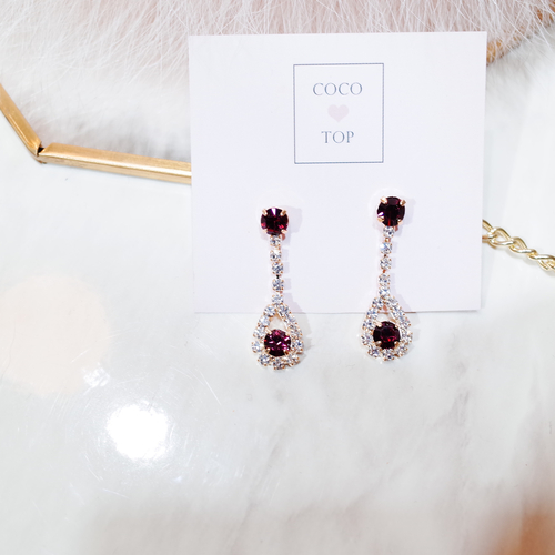 May Eye cubic drop earrings