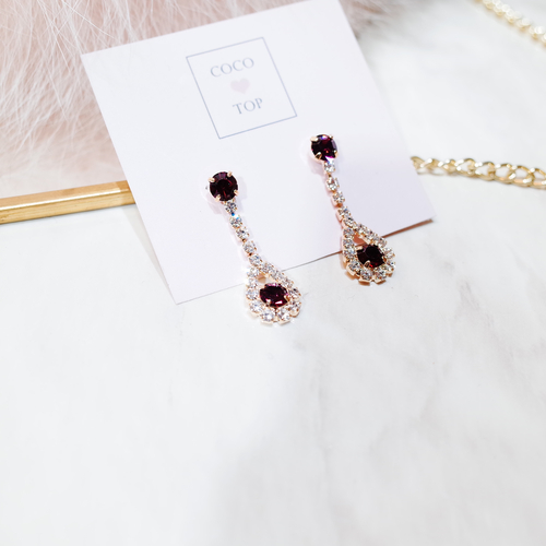 May Eye cubic drop earrings