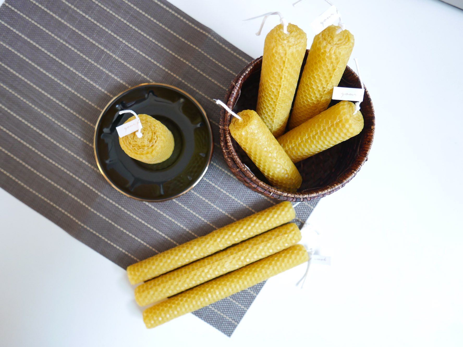 Honey Honey Beads Sheets Candle Beeswax Mineral Du