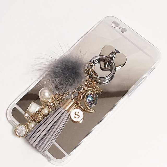 <b><p>Galaxy Note Pom foam Initi Keyring Tassel</p></b><b><p>ギャラクシーノート8ポンポンがイニシャルキーリングタッセルケースiPhone 8のガールフレンドの贈</p></b><br /><br /><p align='center'>