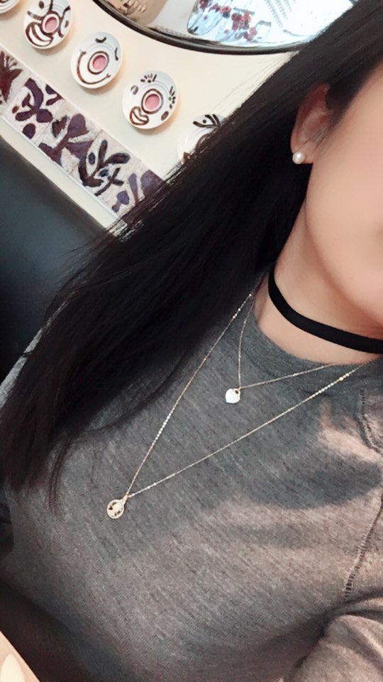 14k Long Necklace Only chain 60cm Women's Gold 