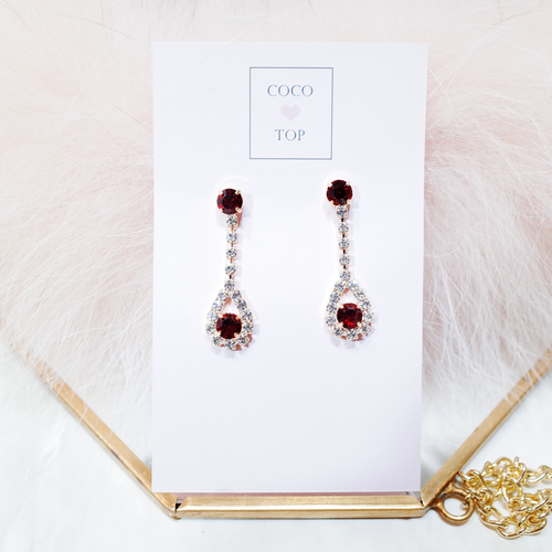 May Eye cubic drop earrings