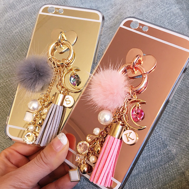 <b><p>Galaxy Note Pom foam Initi Keyring Tassel</p></b><b><p>ギャラクシーノート8ポンポンがイニシャルキーリングタッセルケースiPhone 8のガールフレンドの贈</p></b><br /><br /><p align='center'>