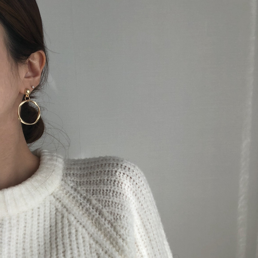 Objet Obsession Earrings gold Bold Gold Silver Pea