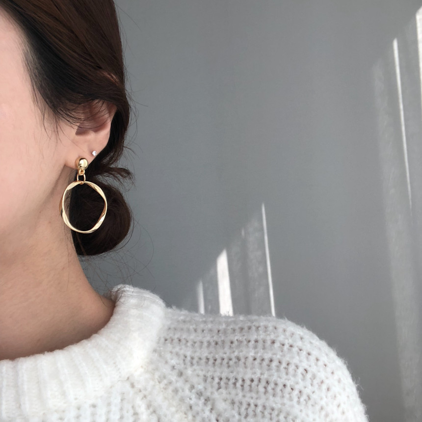 Objet Obsession Earrings gold Bold Gold Silver Pea