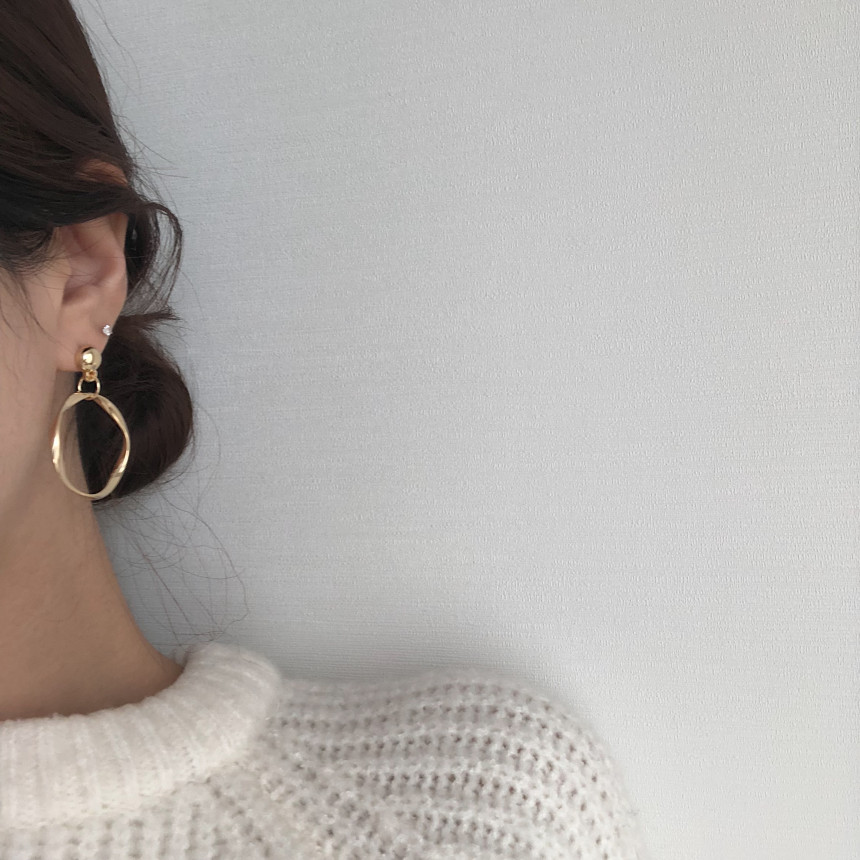 Objet Obsession Earrings gold Bold Gold Silver Pea