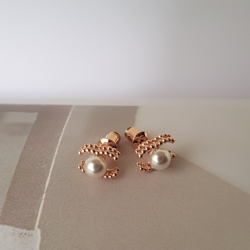 all silver Mini Size Coco Swarovski Earrings Lovel