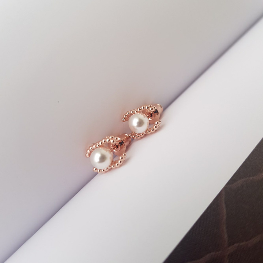 all silver Mini Size Coco Swarovski Earrings Lovel