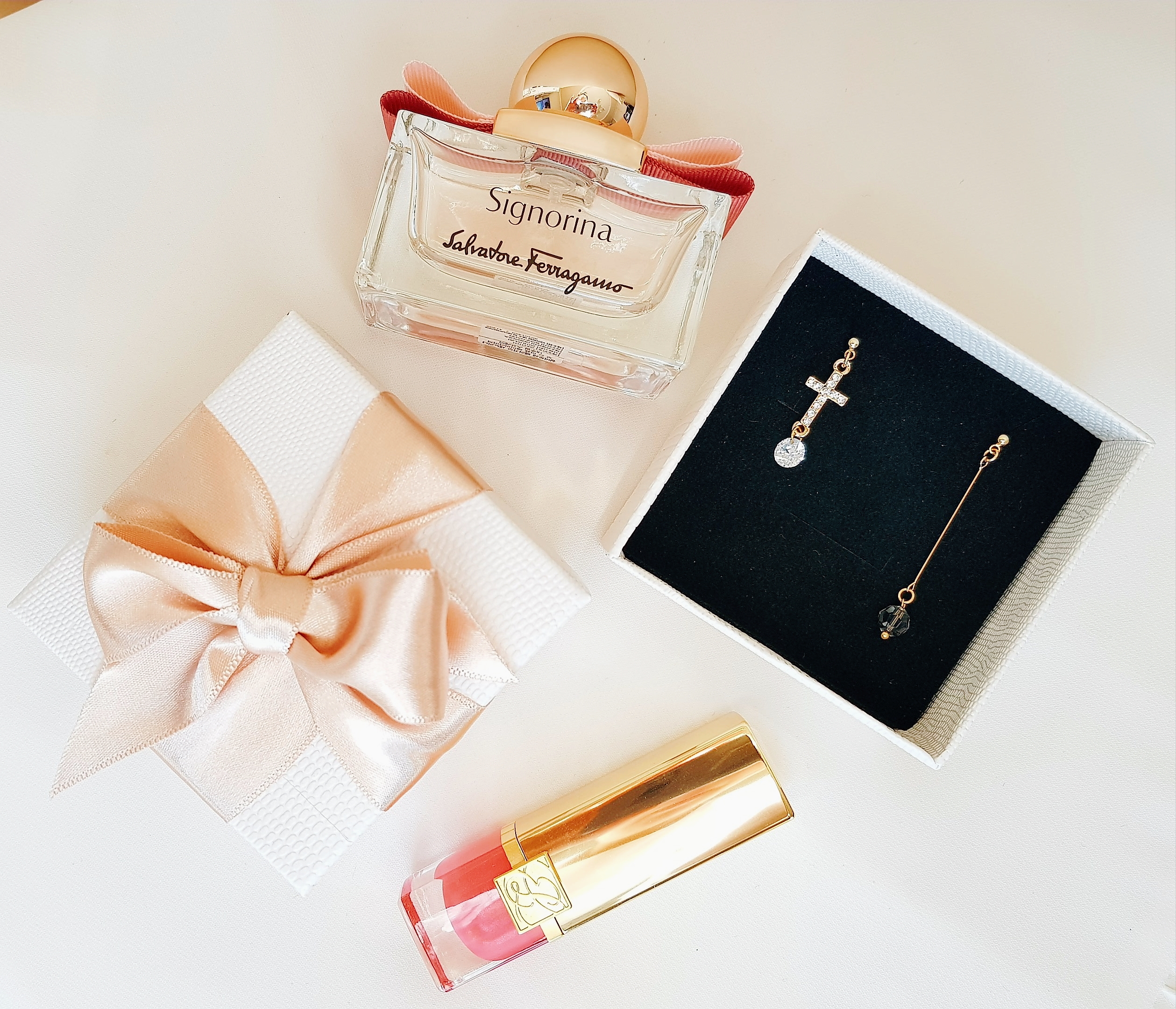 Long pearl clutch drop earrings 2type classic fash