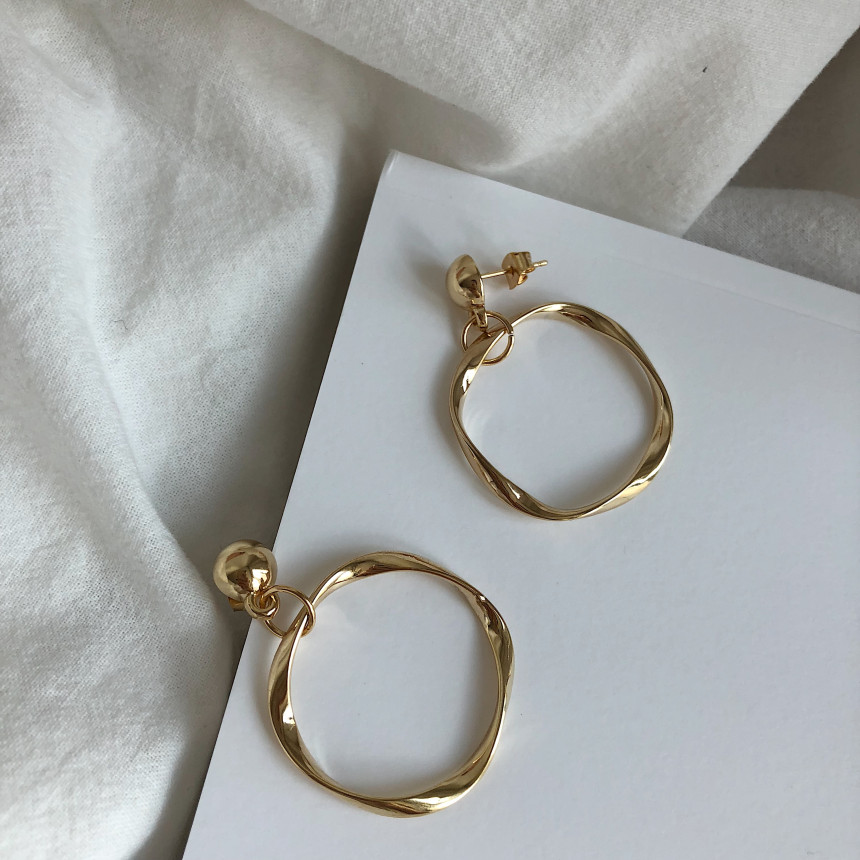 Objet Obsession Earrings gold Bold Gold Silver Pea