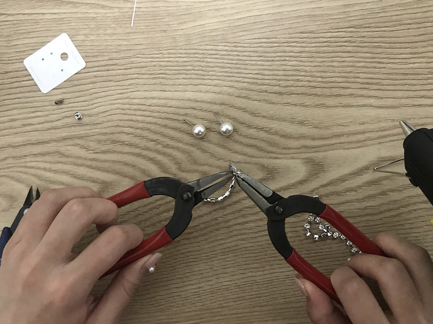 Luxury Two-Way Pearl Long Cubic Drop Earrings Twen