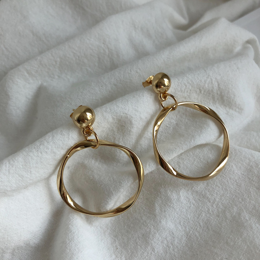 Objet Obsession Earrings gold Bold Gold Silver Pea