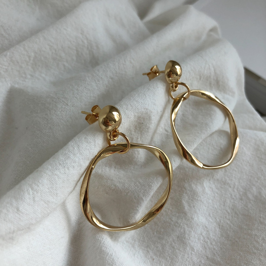 Objet Obsession Earrings gold Bold Gold Silver Pea