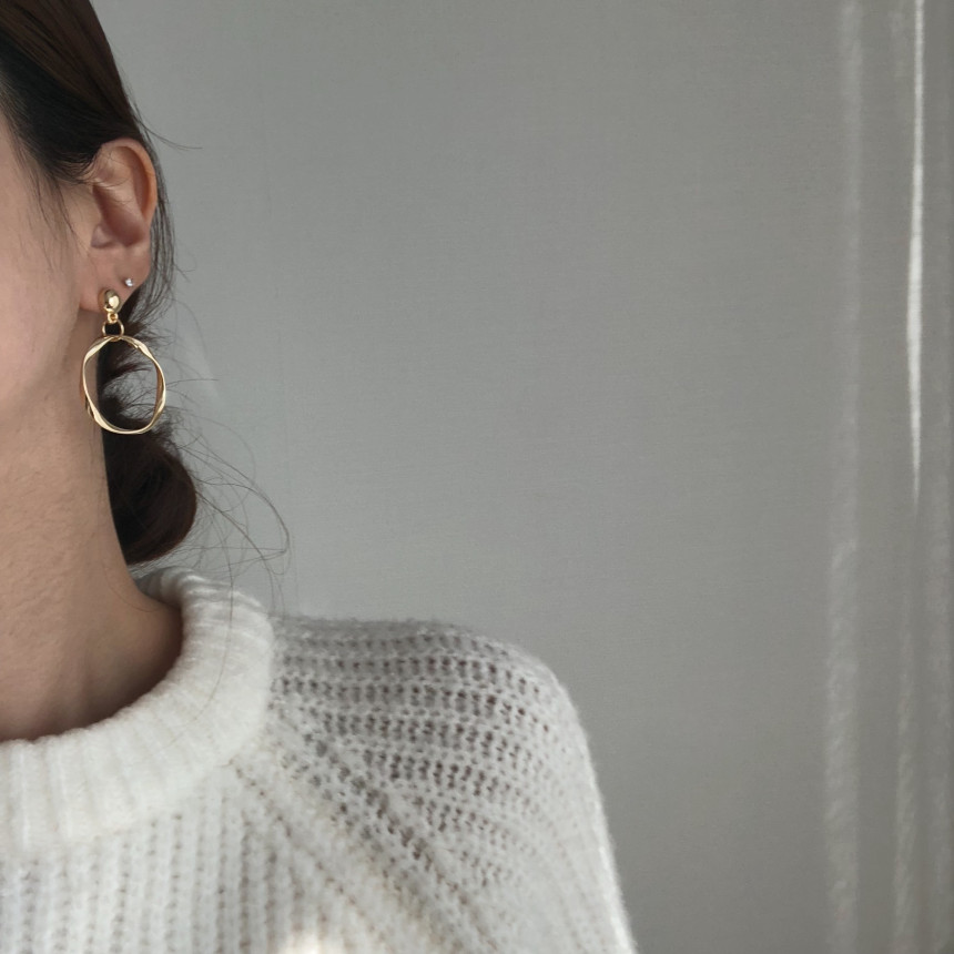 Objet Obsession Earrings gold Bold Gold Silver Pea