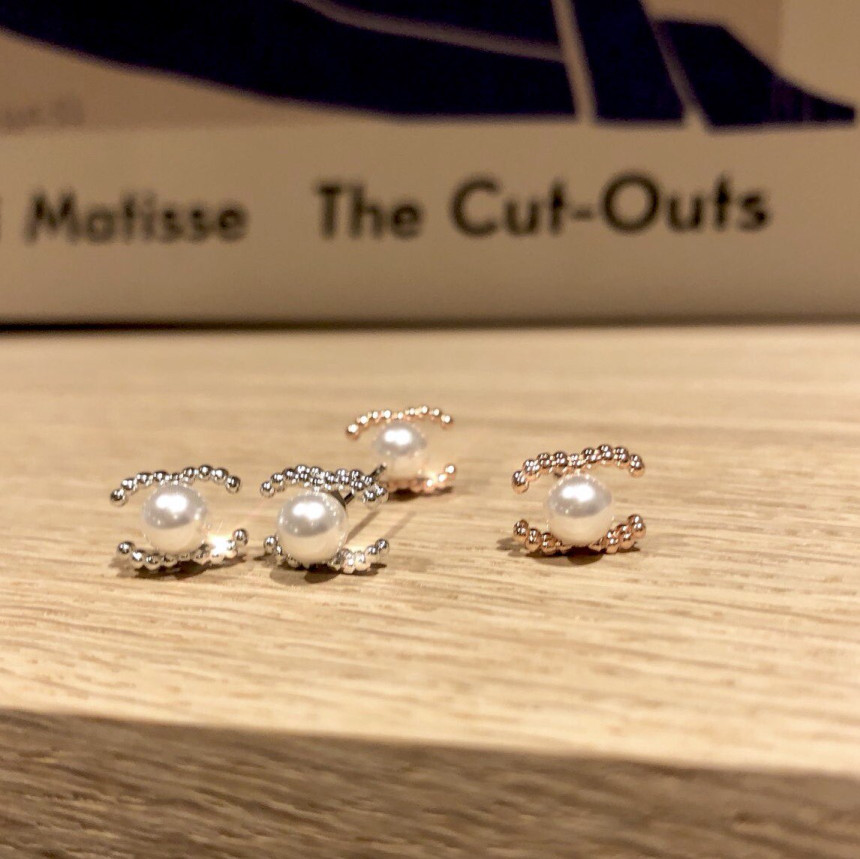 all silver Mini Size Coco Swarovski Earrings Lovel