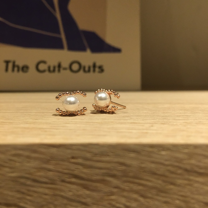 all silver Mini Size Coco Swarovski Earrings Lovel