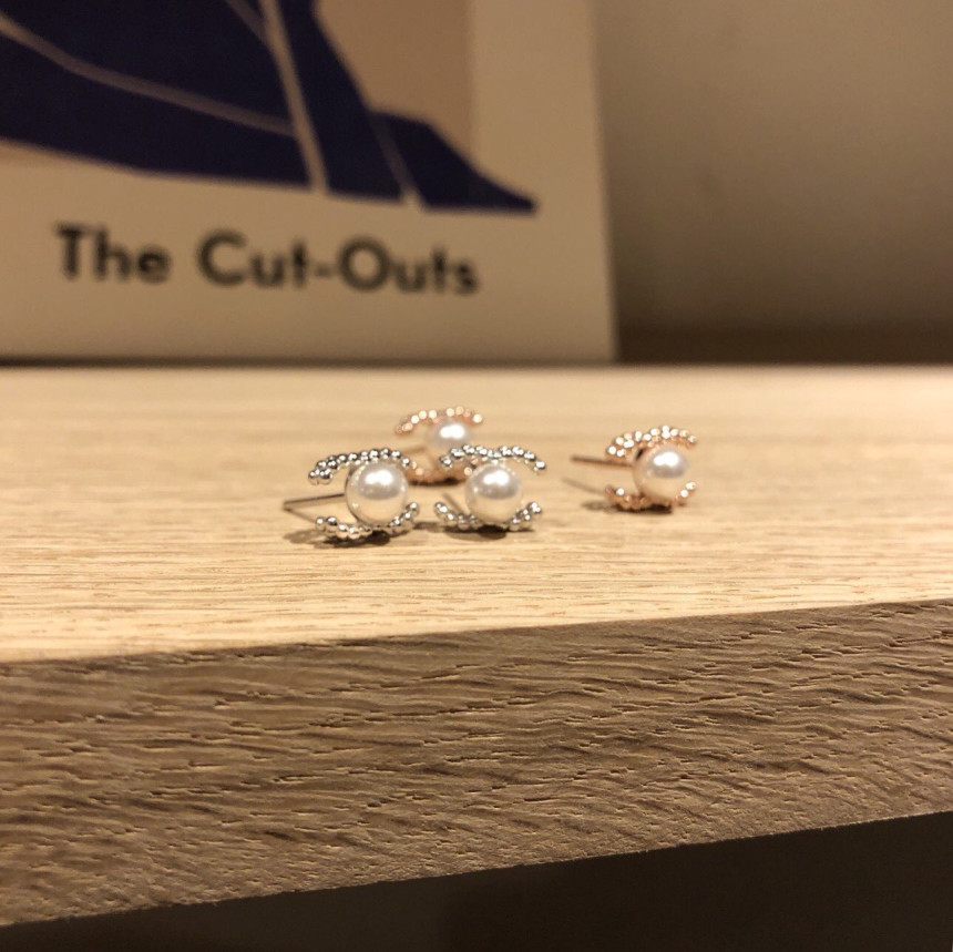 all silver Mini Size Coco Swarovski Earrings Lovel