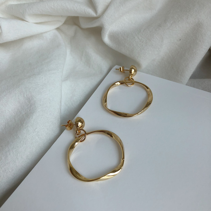 Objet Obsession Earrings gold Bold Gold Silver Pea