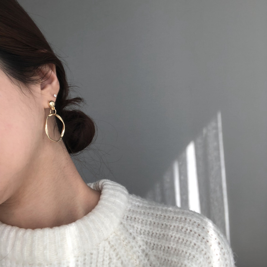 Objet Obsession Earrings gold Bold Gold Silver Pea