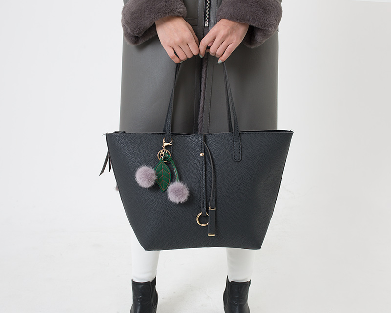 Natural Mink Cherry Cherry Charm Charming Keyring 