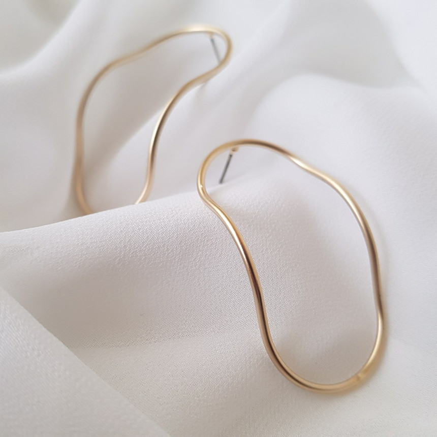 Id line drop earrings